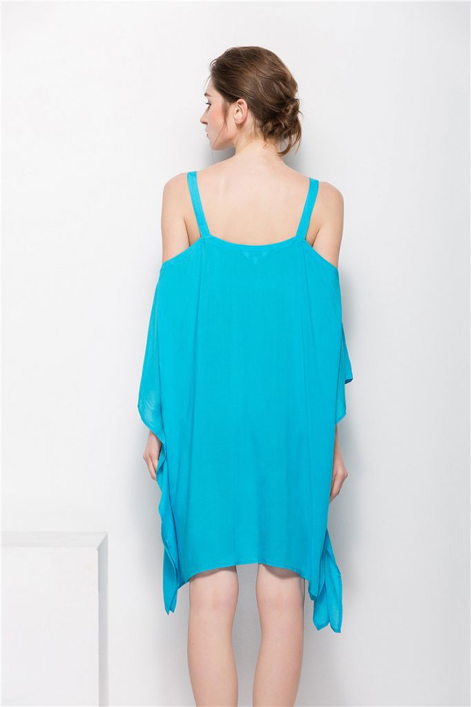 Off Shoulder Rayon Loose  Beach Dress For Women 