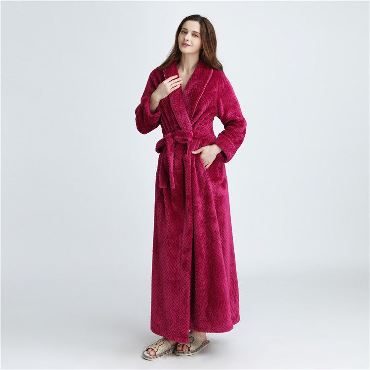 Fashion Loose Long Flannel Pillowtop Nightgown For Women 