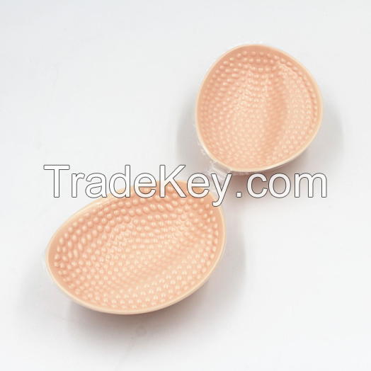 Hot sale comfortable simple nude silicone bra design with granule massage