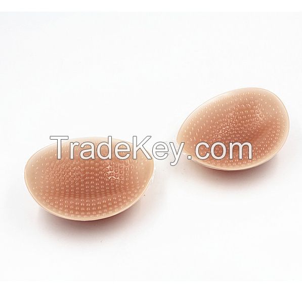 Hot sale comfortable simple nude silicone bra design with granule massage