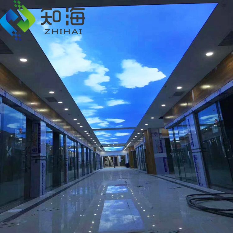 interior decoration material for hotel led light box uv print pvc stretch ceiling film