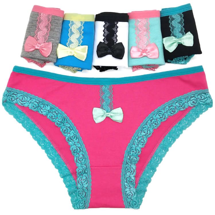 Hot Sale Panties For Women Ladies Cotton Underwear With Lace and Bow A