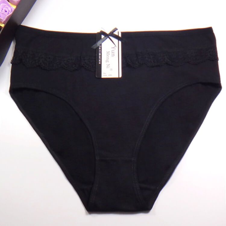 Wholesale Hot Women Plus Size Cotton Panties with lace and bow Ladies