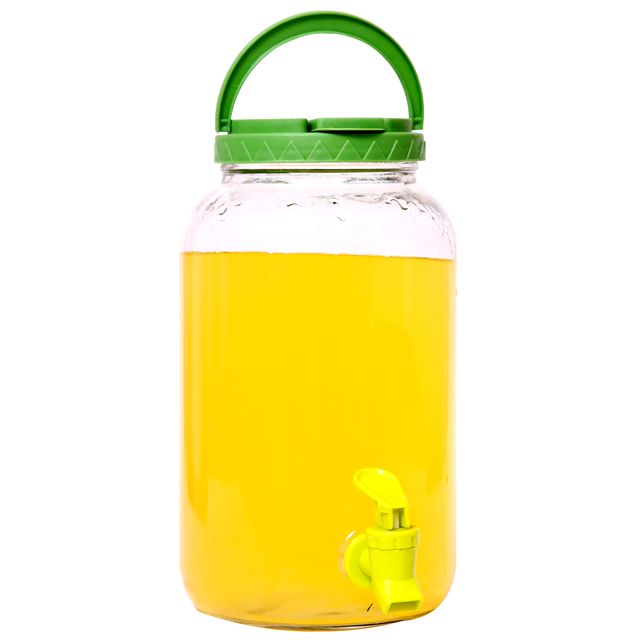 3.5L PLAIN GLASS BEVERAGE DISPENSER WITH HANDLE LID