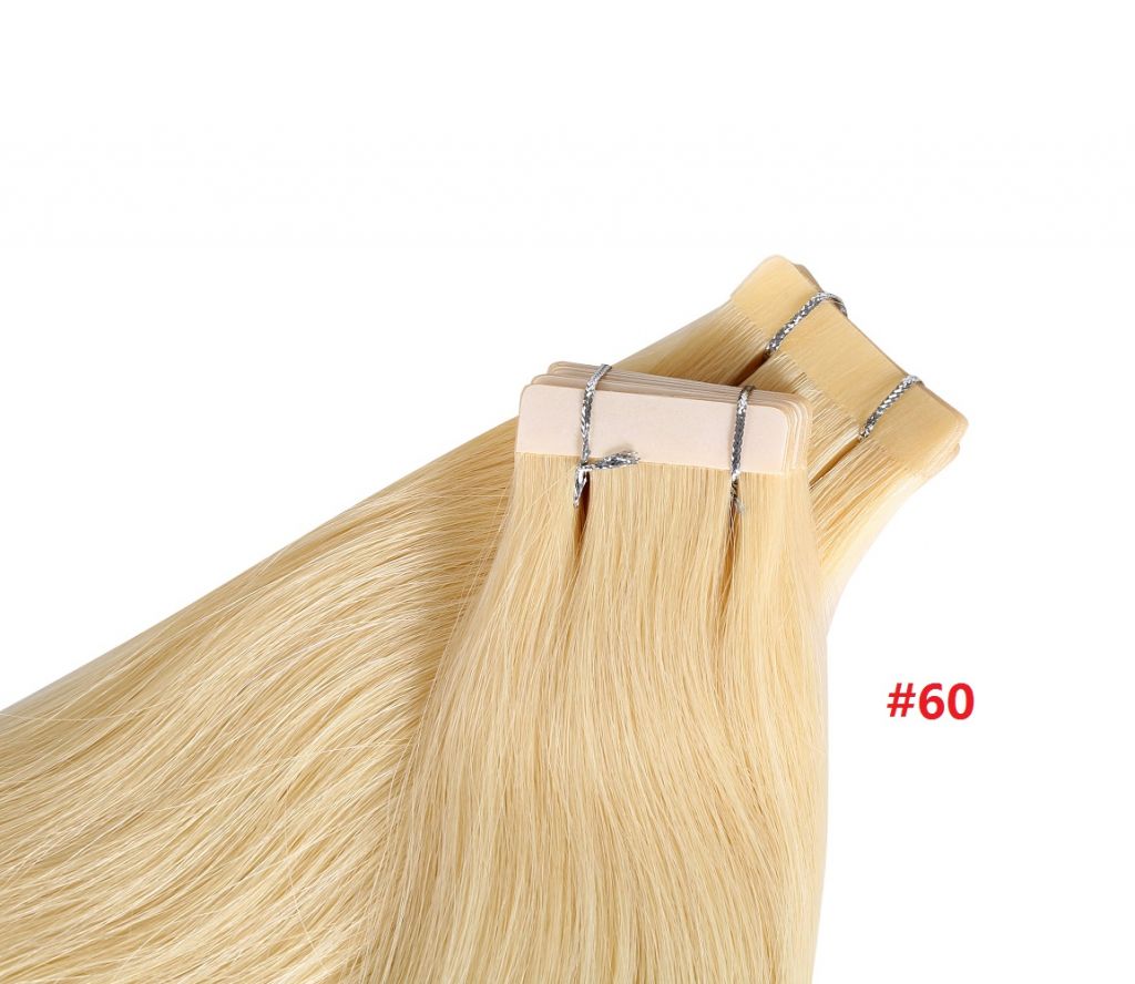 Tape in Human Hair Extensions 100% True Remy Quality Full Cuticle Tape on Extensions for Luxury Salon Beauty (18 inch)