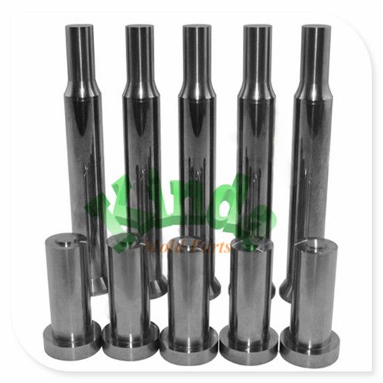 High Precision Tungsten Carbide Punch with Cylindrical Head, ISO 8020 Punch Blank with TICN Coating, Hartmetall Schneidstempel mit Zylindrischem Kopf