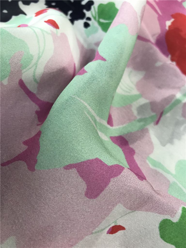 Pure silk chiffon garment and home textile fabric 100%silk printed silk