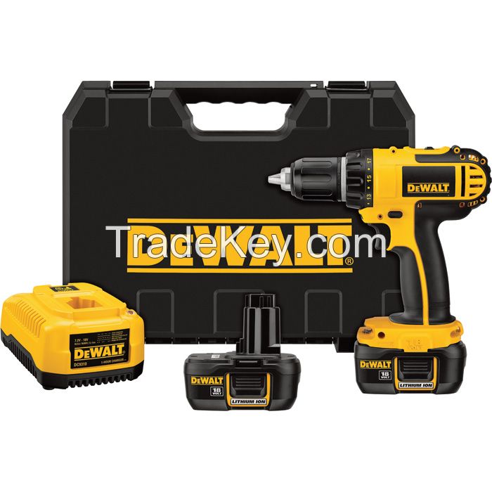  DEWALT Compact Cordless Drill/Driver Kit &acirc; 18 Volt, 1/2in., Model# DCD760KL