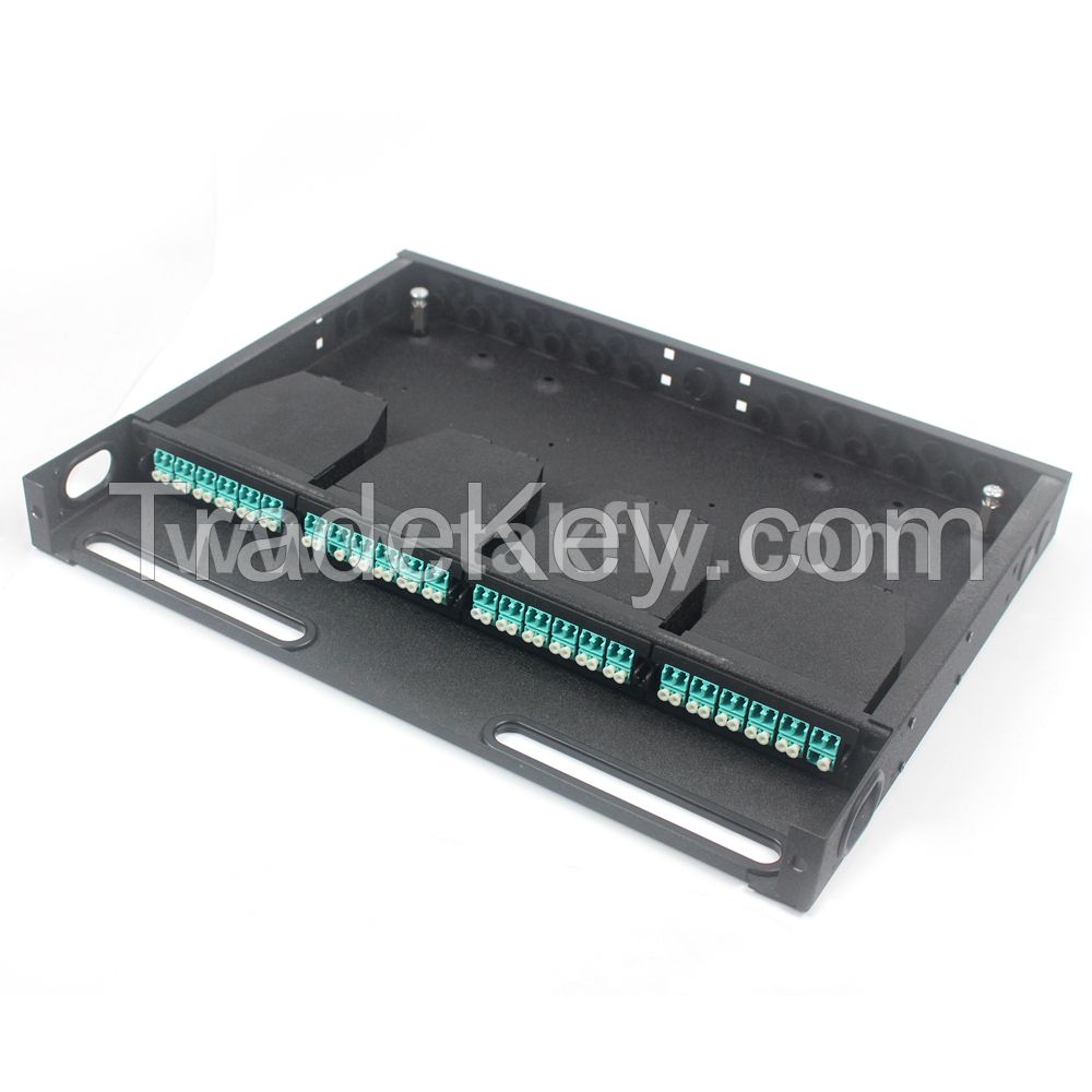 1U 96 Core MPO Rack Mount Patch Panel with MPO Cassette