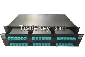 1U 96 Core MPO Rack Mount Patch Panel with MPO Cassette