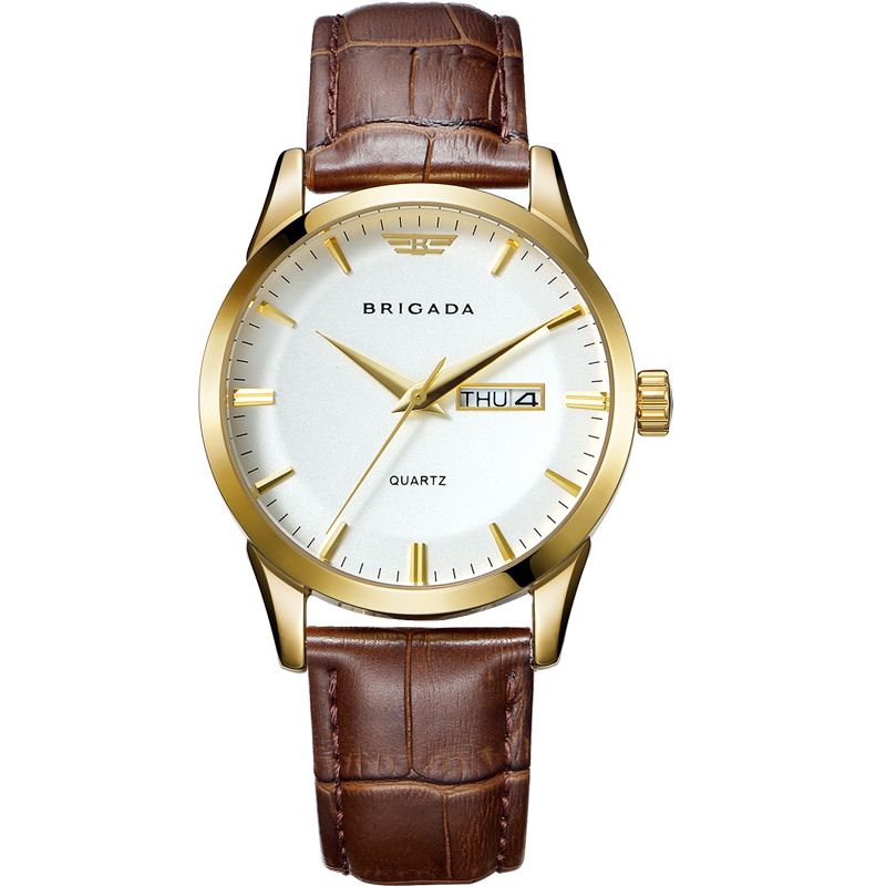 2019 Brigada quartz genuine leather fashion watch for man