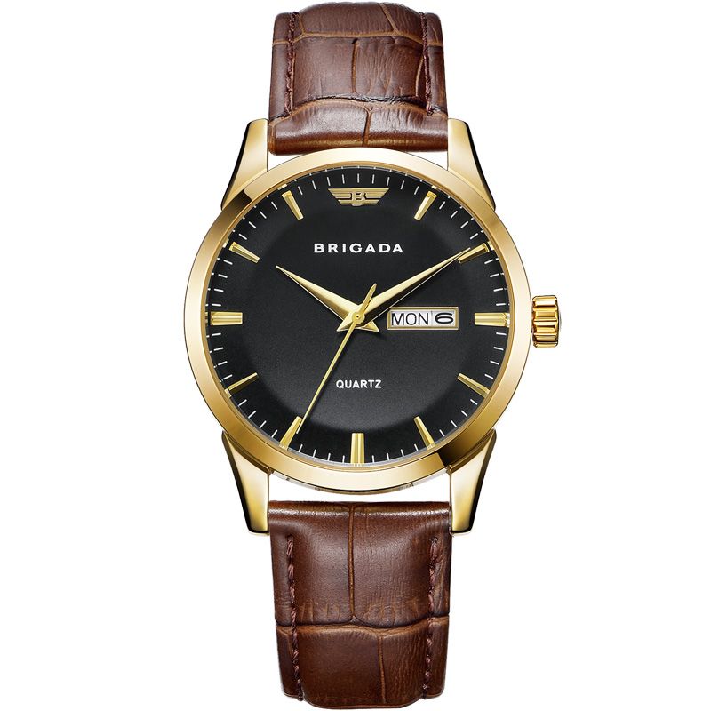 2019 Brigada quartz genuine leather fashion watch for man