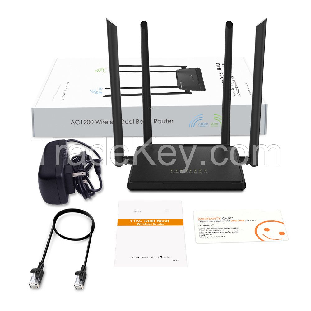 Winstars AC1200 Dual Band Smart WiFi Router Wireless AC 1200Mbps Router 300 Mbps (2.4GHz)+867 Mbps (5GHz) Guest Network 