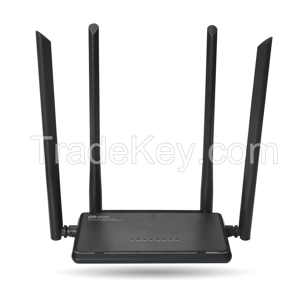 Winstars AC1200 Dual Band Smart WiFi Router Wireless AC 1200Mbps Router 300 Mbps (2.4GHz)+867 Mbps (5GHz) Guest Network 