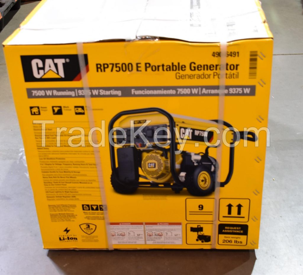 CAT RP7500E PORTABLE GAS POWERED GENERATOR 7500 RUNNING WATTS 490-6491