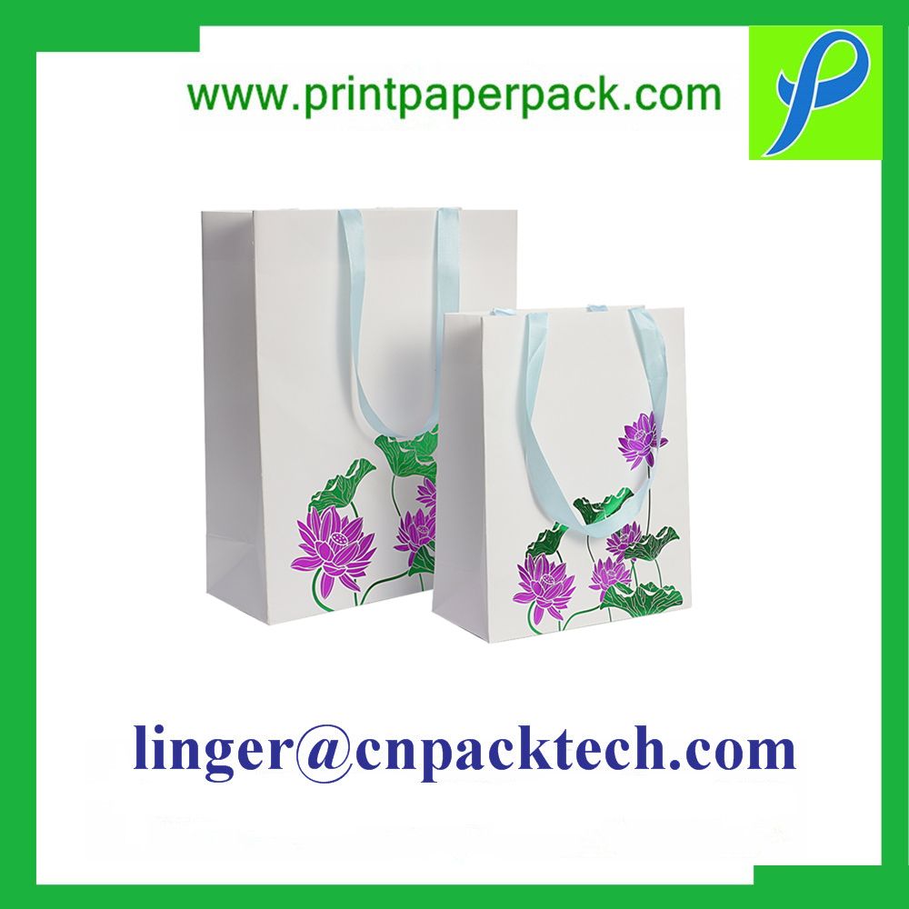 Bespoke Hot Stamping Punching Handle Gift Paper Bag, Fashion Craft Logo Printed Shopping / 