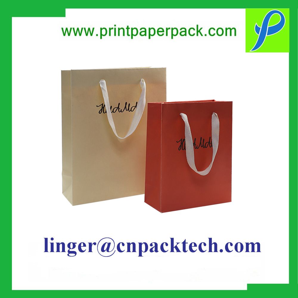 Bespoke Hot Stamping Punching Handle Gift Paper Bag, Fashion Craft Logo Printed Shopping / 