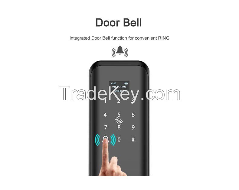 zoom Fingerprint PIN code password Bluetooth Keyless Entry door locks auto-unlocking system