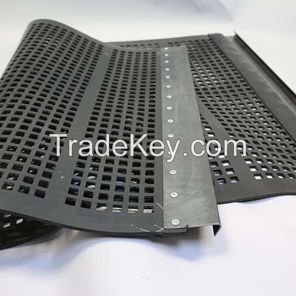 Tensioned polyurethane fine screen mesh