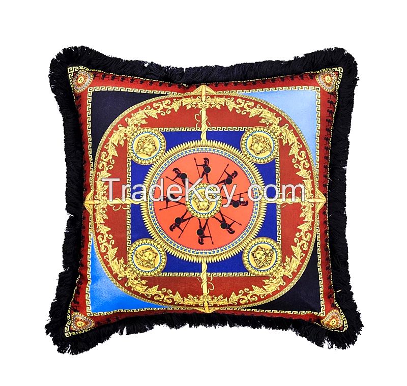 50cm Baroque Brand Medusa Designer Velvet Decorative Pillow Covers