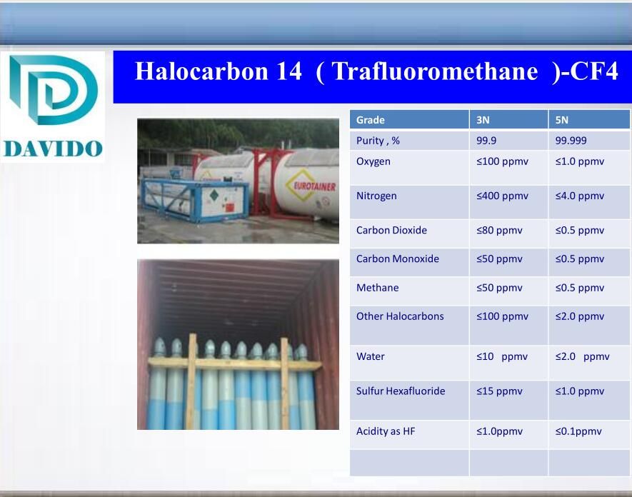 carbon tetrafluoride, Tetrafluoromethane, R14, CF4 gas