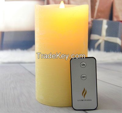 Led Frost Matte Water Ripple 3.5x5 Inch Flameless Moving Wick Pillar Candles