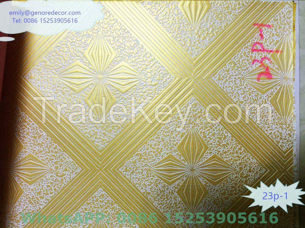 PVC gypsum ceiling board ceiling tils 595x595