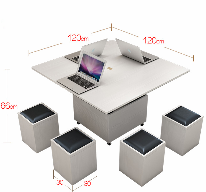 mdf material coffee table tea table with seat 