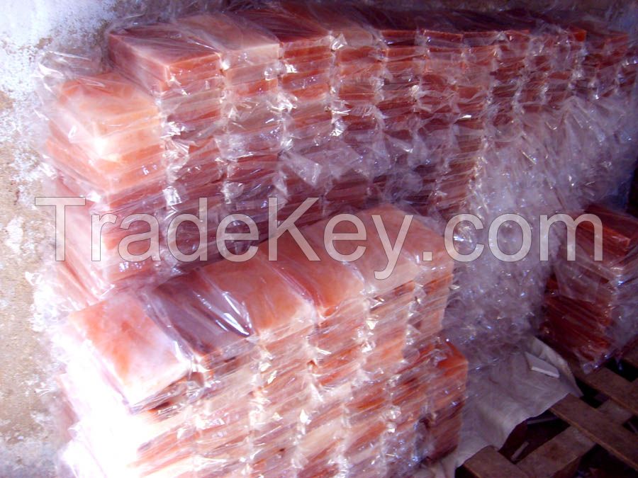 Himalayan salt bricks and tiles for salt rooms and spa 