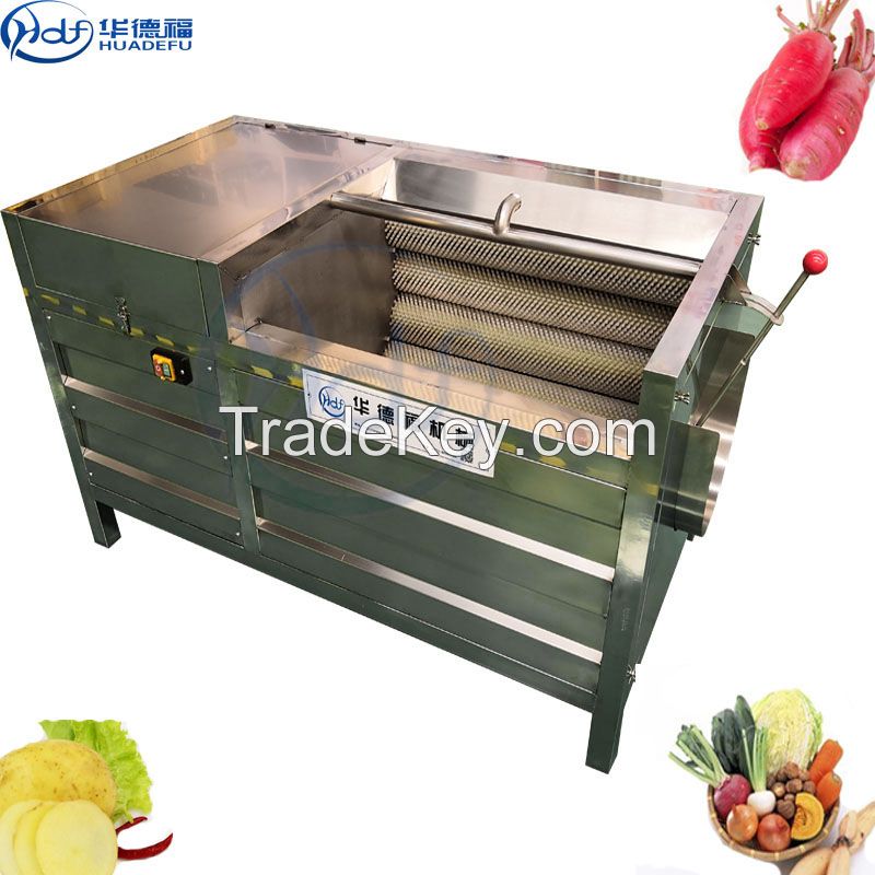 High efficiency carrot potato washing peeling machine