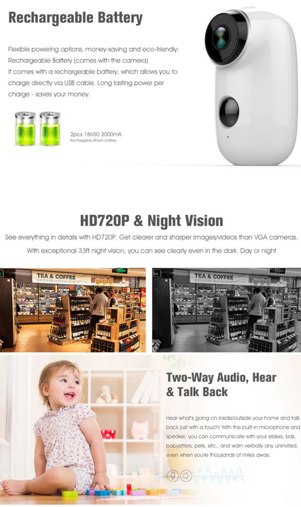 Rehent WiFi Security Monitoring equipment IP Camera wifi intelligent 2