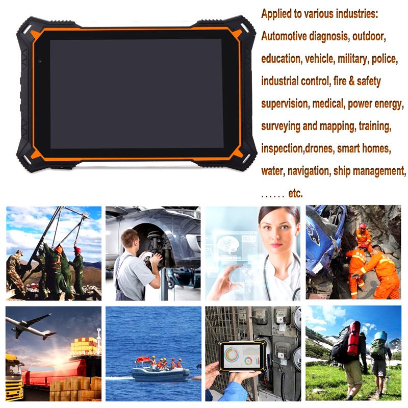 Cheapest Factory Android 8.1Octa-core Rugged Tablet GPS IP68 Waterproof Tablet PC with 10000mAh Battery Dust Proof Tablet PC