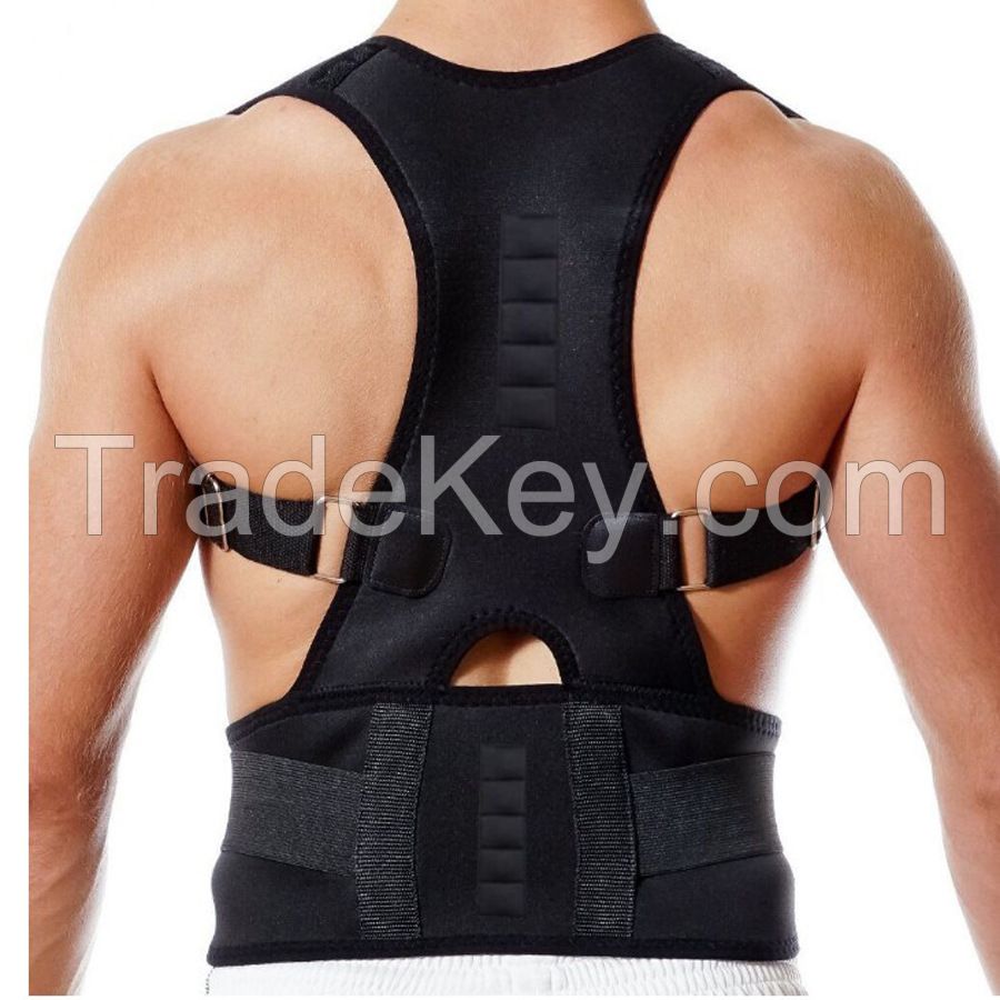 Magnetic Therapy Back Posture Corrector Brace Humpback Correction Shoulder Lumbar Support Belt Magnet Massage Spine Pain Relief Support Correcteur De Posture