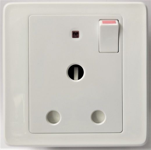 15A switched socket branded with Honeywell