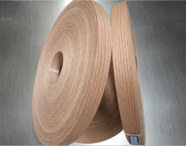 Fleece Backed Red Oak Wood Veneer Edgebanding