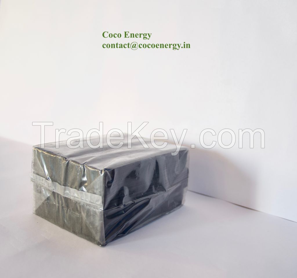 Coconut shell charcoal briquette