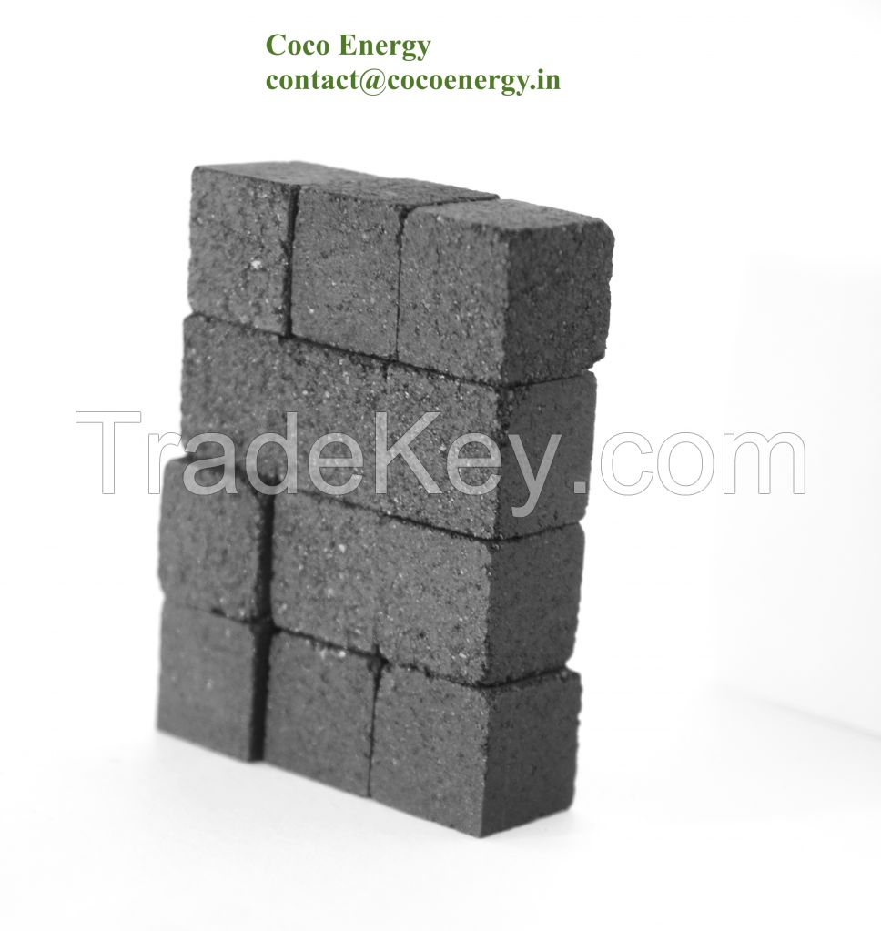 Coconut shell charcoal briquette