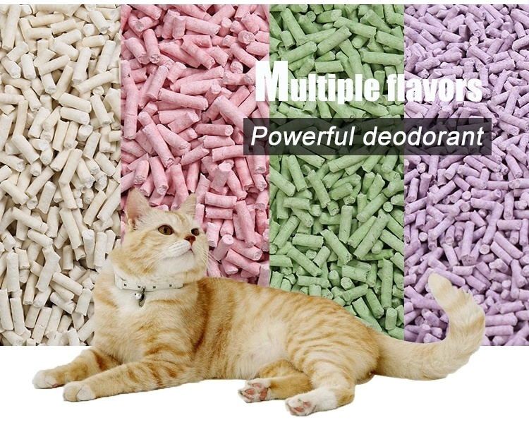 Multiple flavors tofu cat litter