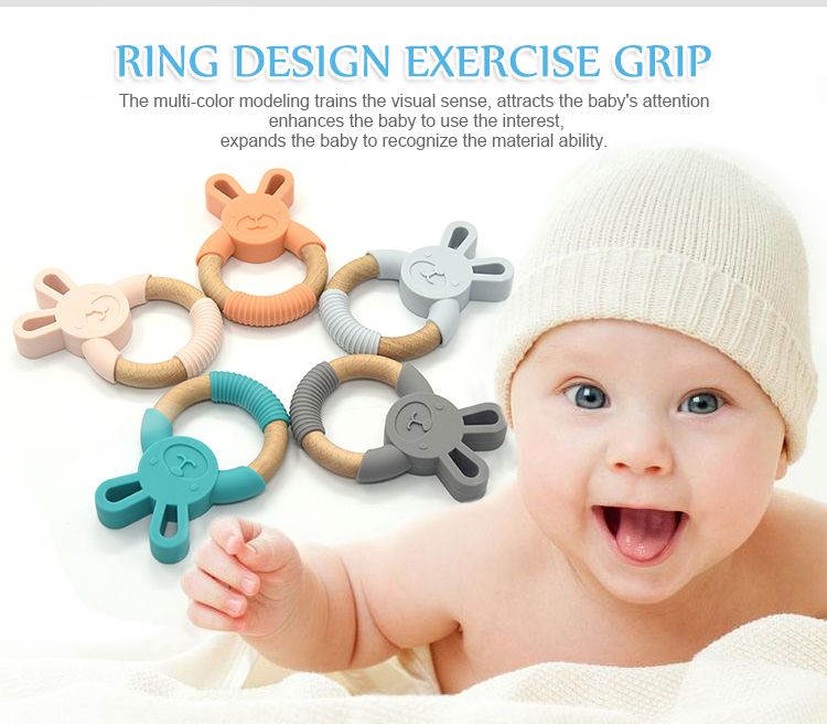 Wholesale Soft Baby Toy Teething Silicone Teether 