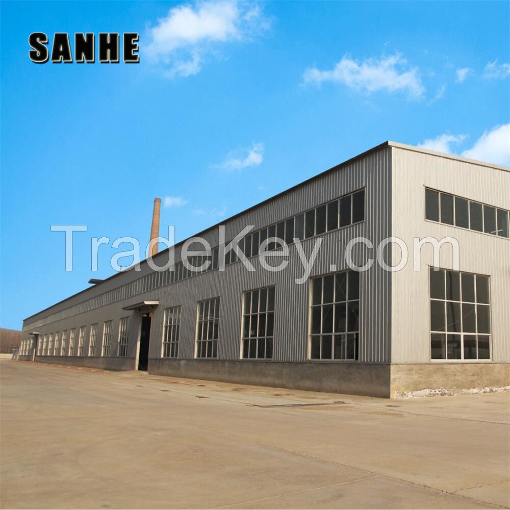 SANHE Custom Design Steel Structure Building for warehouse/workshop/supermarket/hangar