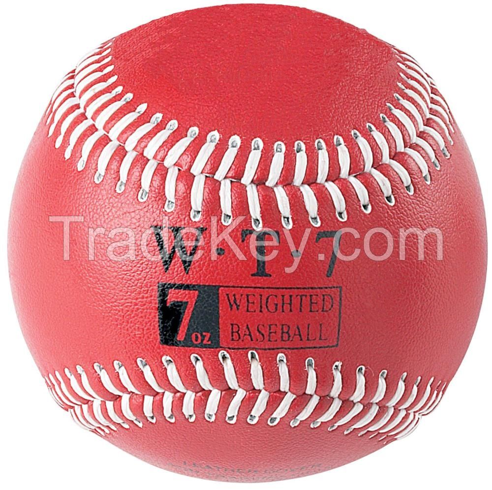 Leather baseball ball