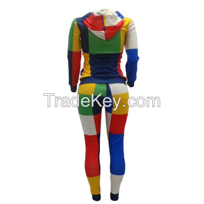 Colorful Pullover Sweatsuit Bulk Custom Tracksuit 