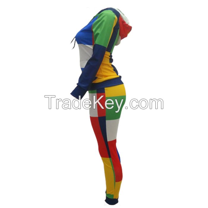 Colorful Pullover Sweatsuit Bulk Custom Tracksuit 