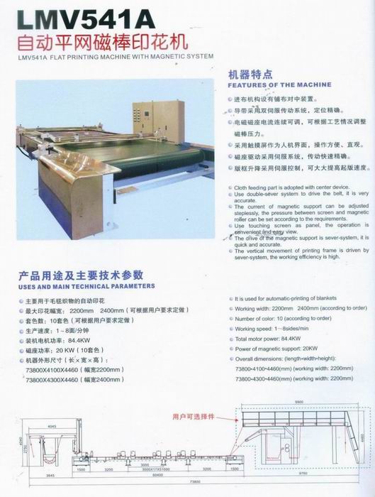 Automatic Flat Screen Printing Machine with Magnetic Roll Scraper