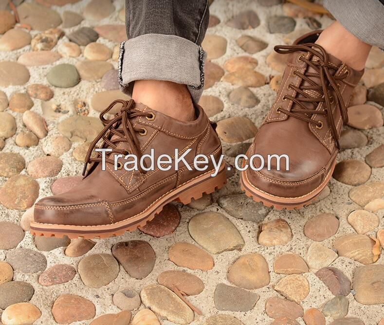 Autumn Martin Boots, Men's Leather Shoes, Men's Business Leisure Shoes,  Men's Lower Upper Laces, Retro Men's Shoes