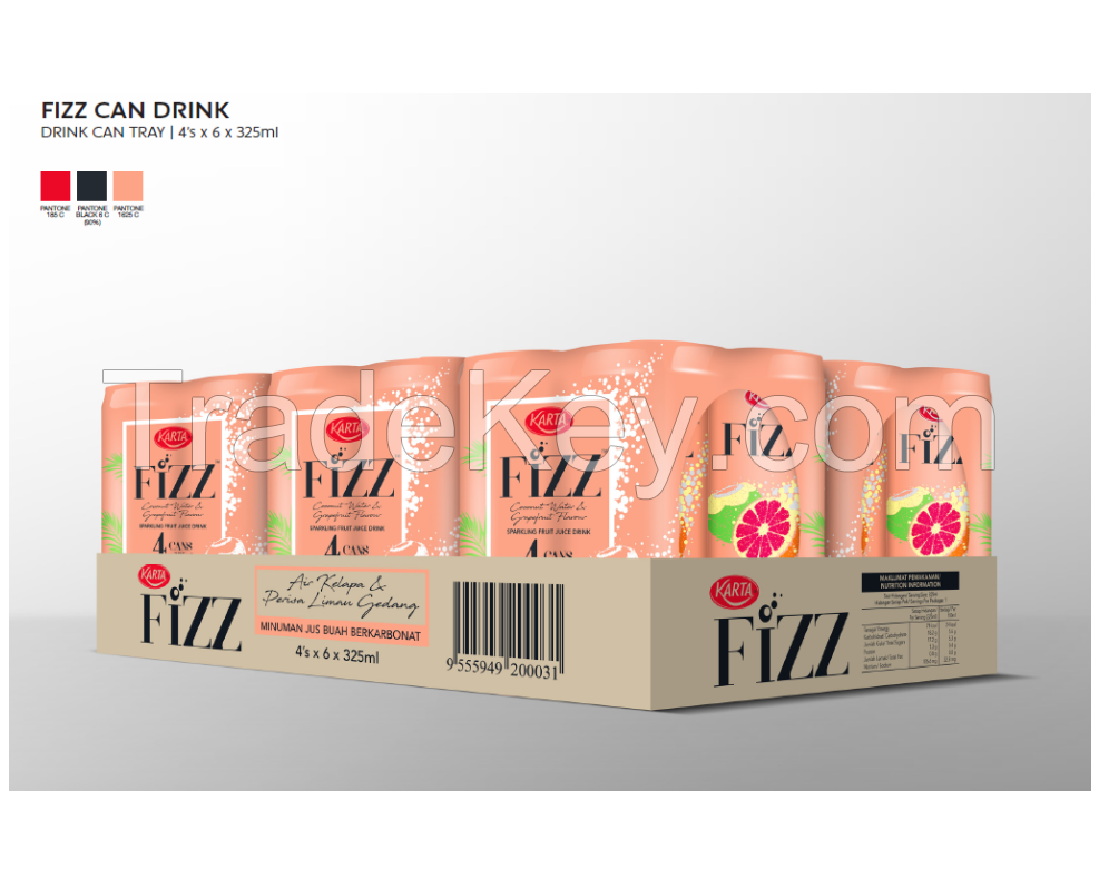 Karta Fizz-Sparkling Fruit Juice Drink Coconut Water with Grapefruit Flavor