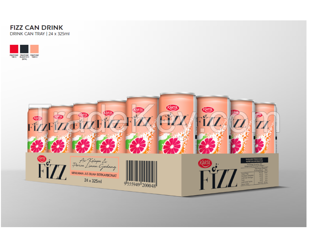 Karta Fizz-Sparkling Fruit Juice Drink Coconut Water with Grapefruit Flavor