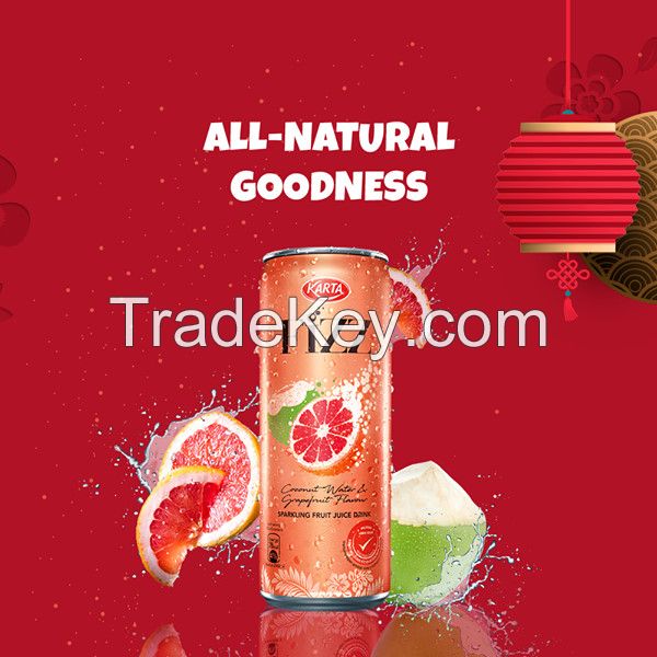 Karta Fizz-Sparkling Fruit Juice Drink Coconut Water with Grapefruit Flavor