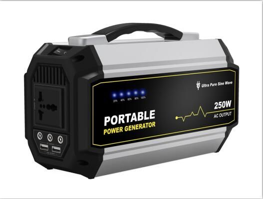 220V Portable solar power generator with solar input for solar energy storage mini battery backup for camping and hiking