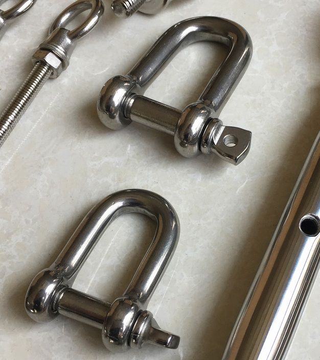 stainless steel electronic polished D long shackle 